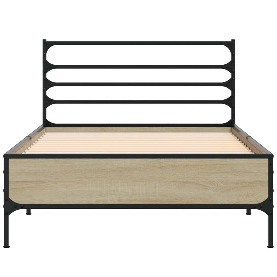 Bedframe Sonoma Eiken 80 x 200 cm Bewerkt hout