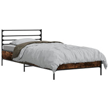 Bedframe Gerookt eiken 80 x 200 cm Bewerkt hout