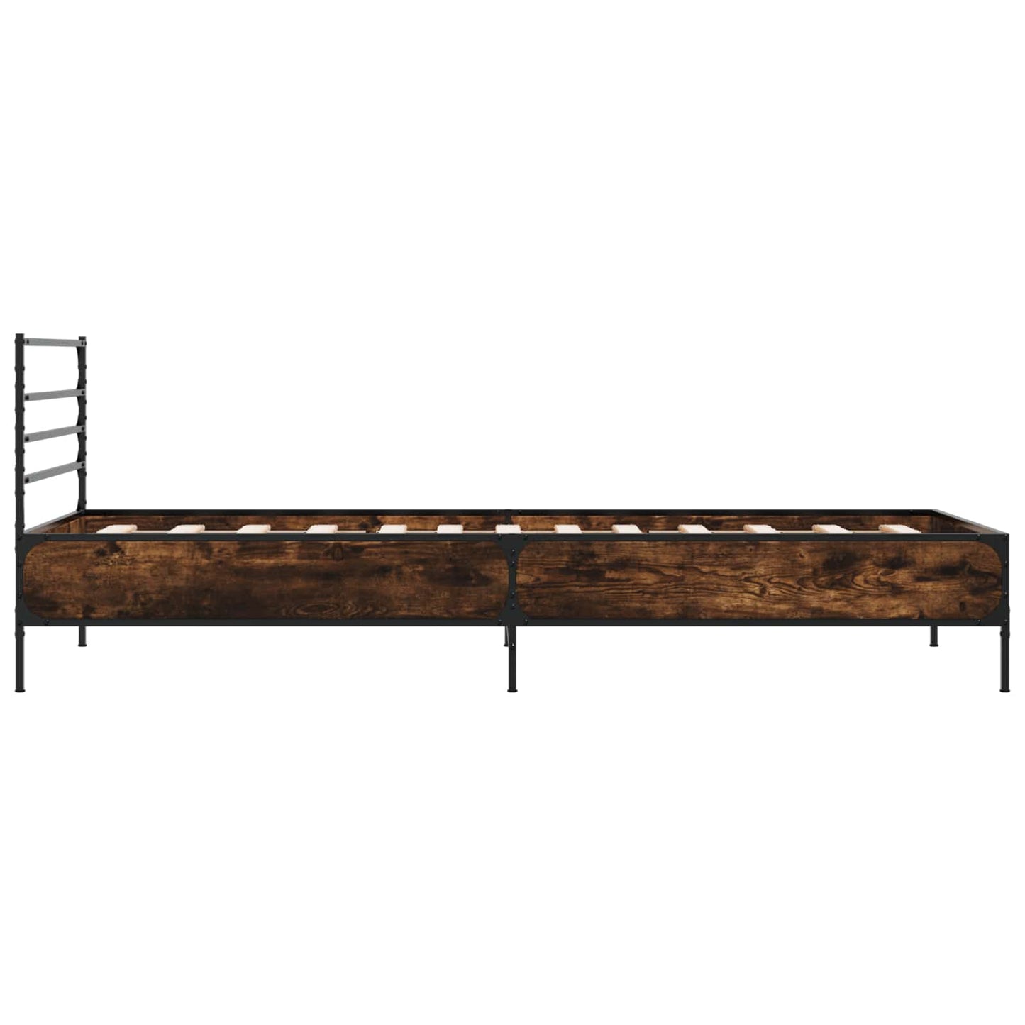 Bedframe Gerookt eiken 80 x 200 cm Bewerkt hout