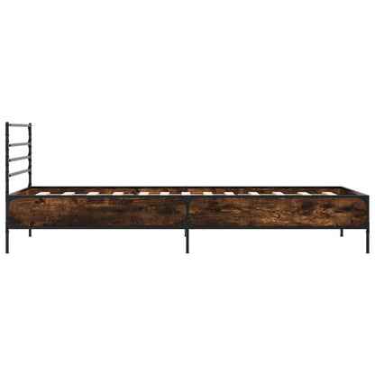 Bedframe Gerookt eiken 80 x 200 cm Bewerkt hout