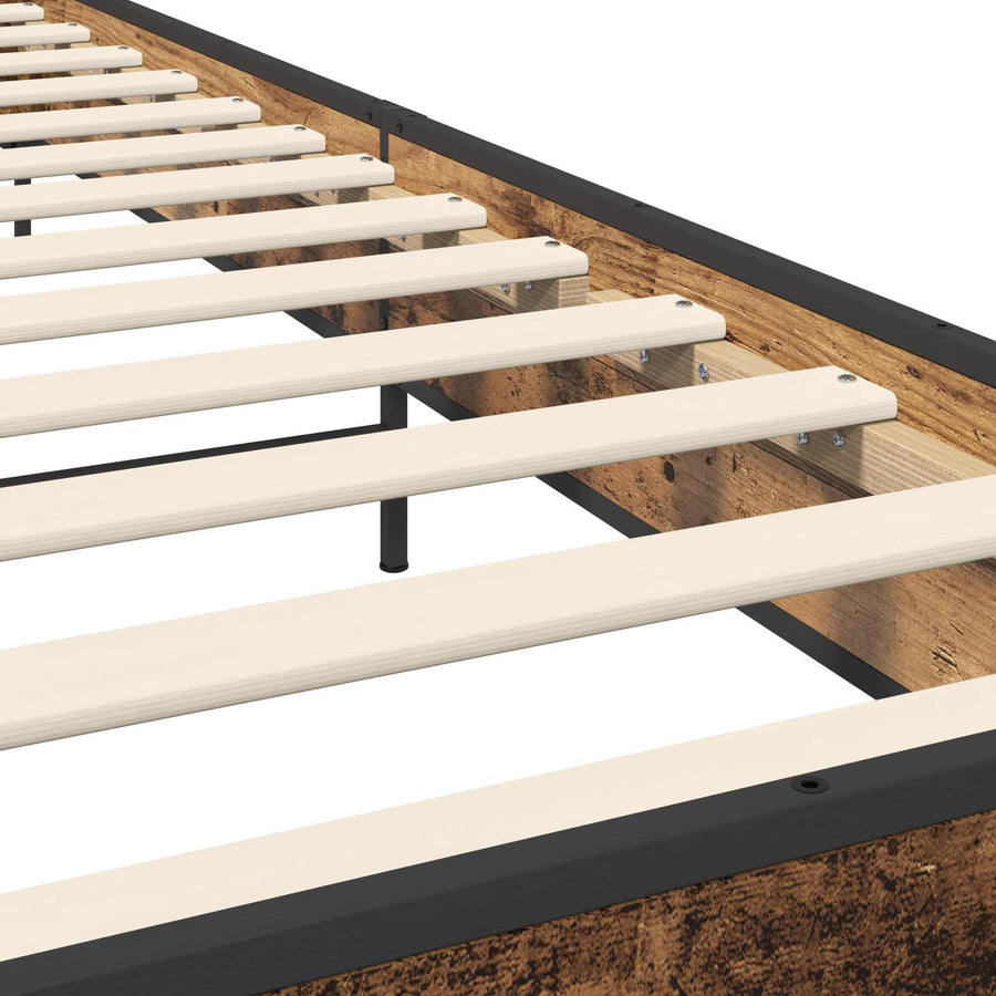 Bedframe Oud hout 80 x 200 cm Bewerkt hout