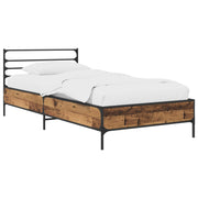 Bedframe 80x200 cm bewerkt hout oud hout