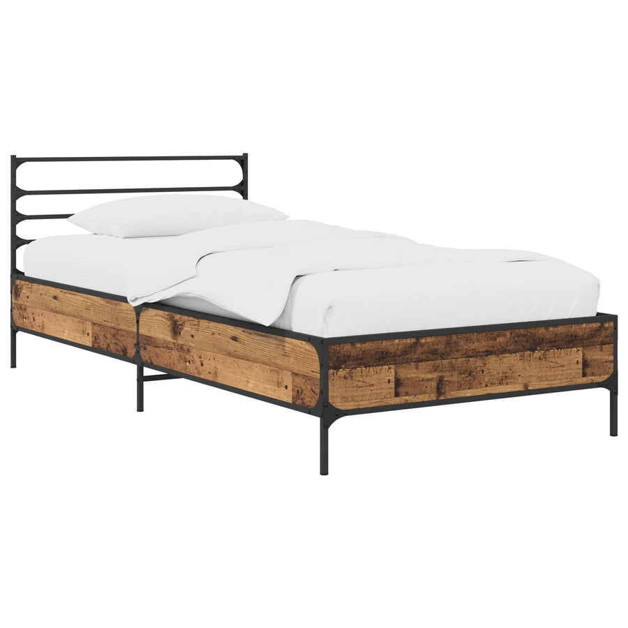 Bedframe Oud hout 80 x 200 cm Bewerkt hout