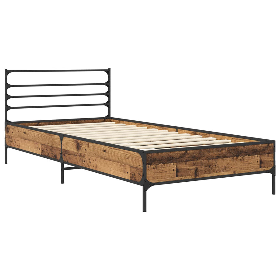 Bedframe Oud hout 80 x 200 cm Bewerkt hout