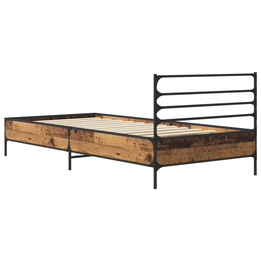 Bedframe Oud hout 80 x 200 cm Bewerkt hout