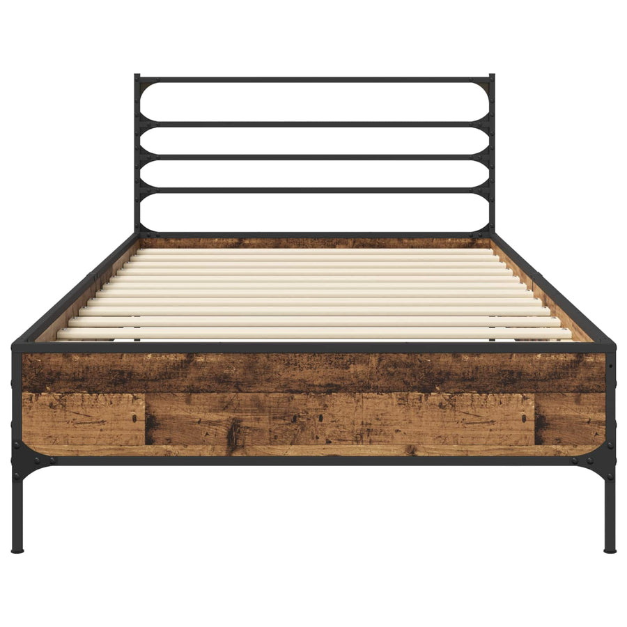 Bedframe Oud hout 80 x 200 cm Bewerkt hout