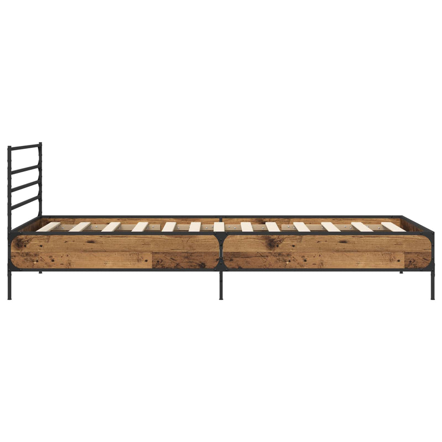 Bedframe Oud hout 80 x 200 cm Bewerkt hout