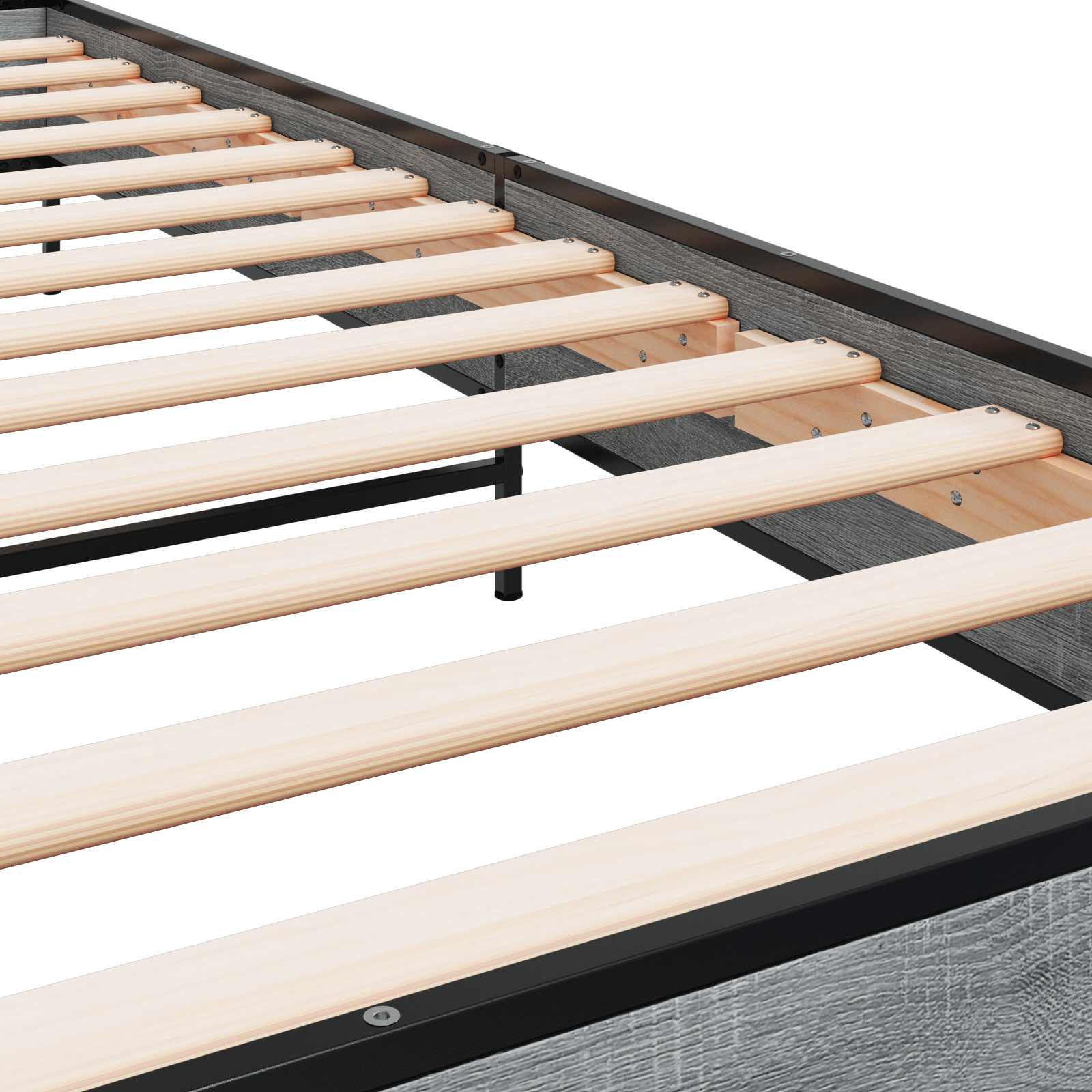 Bedframe Grijs Sonoma 80 x 200 cm Bewerkt hout