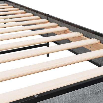 Bedframe Grijs Sonoma 80 x 200 cm Bewerkt hout