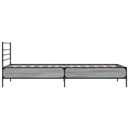 Bedframe Grijs Sonoma 80 x 200 cm Bewerkt hout