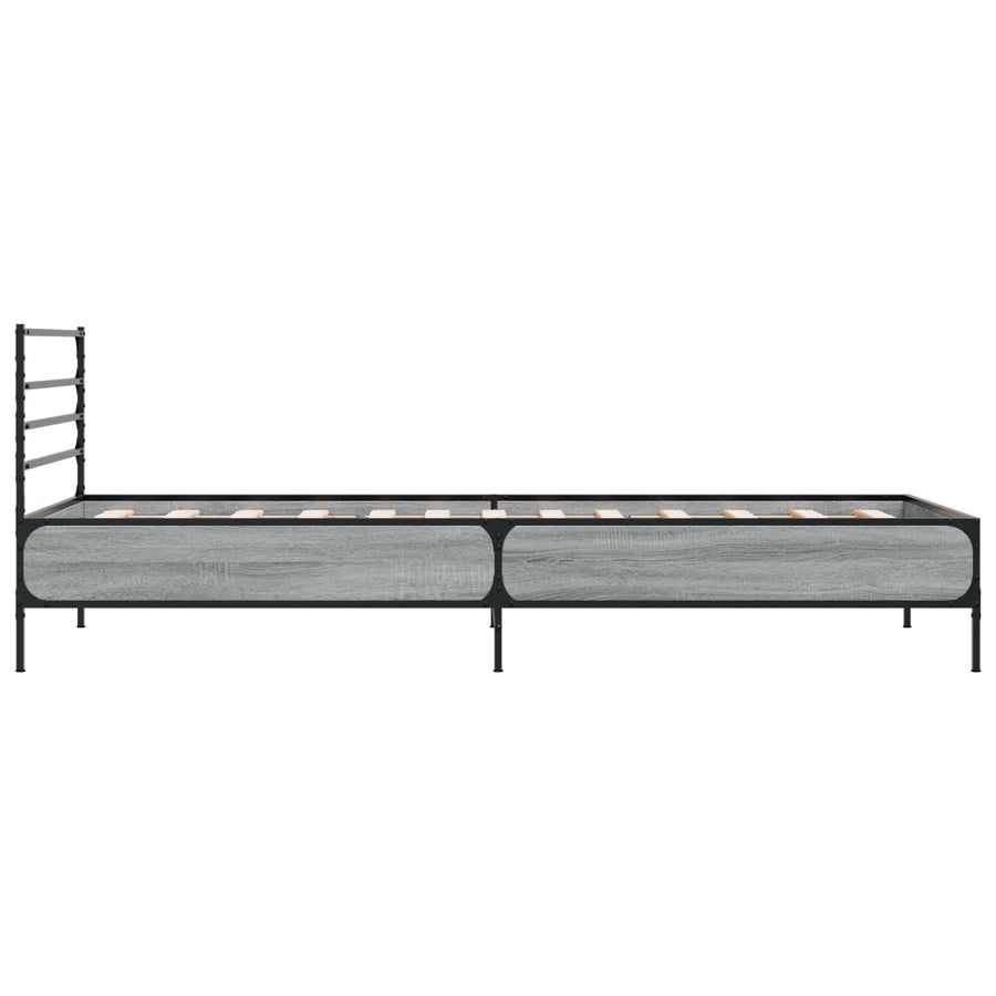 Bedframe Grijs Sonoma 80 x 200 cm Bewerkt hout