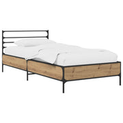 Bedframe 80x200 cm bewerkt hout eiken