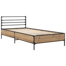 Bedframe Artisanaal eiken 80 x 200 cm Bewerkt hout