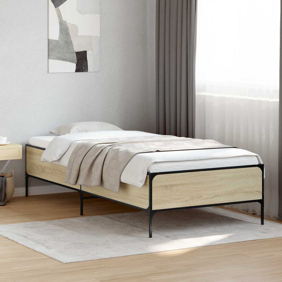 Bedframe Sonoma Eiken 80 x 200 cm Bewerkt hout