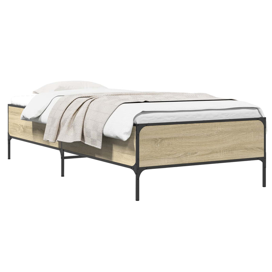 Bedframe Sonoma Eiken 80 x 200 cm Bewerkt hout