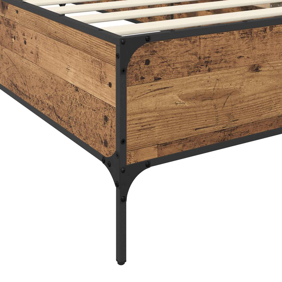 Bedframe Oud hout 80 x 200 cm Bewerkt hout