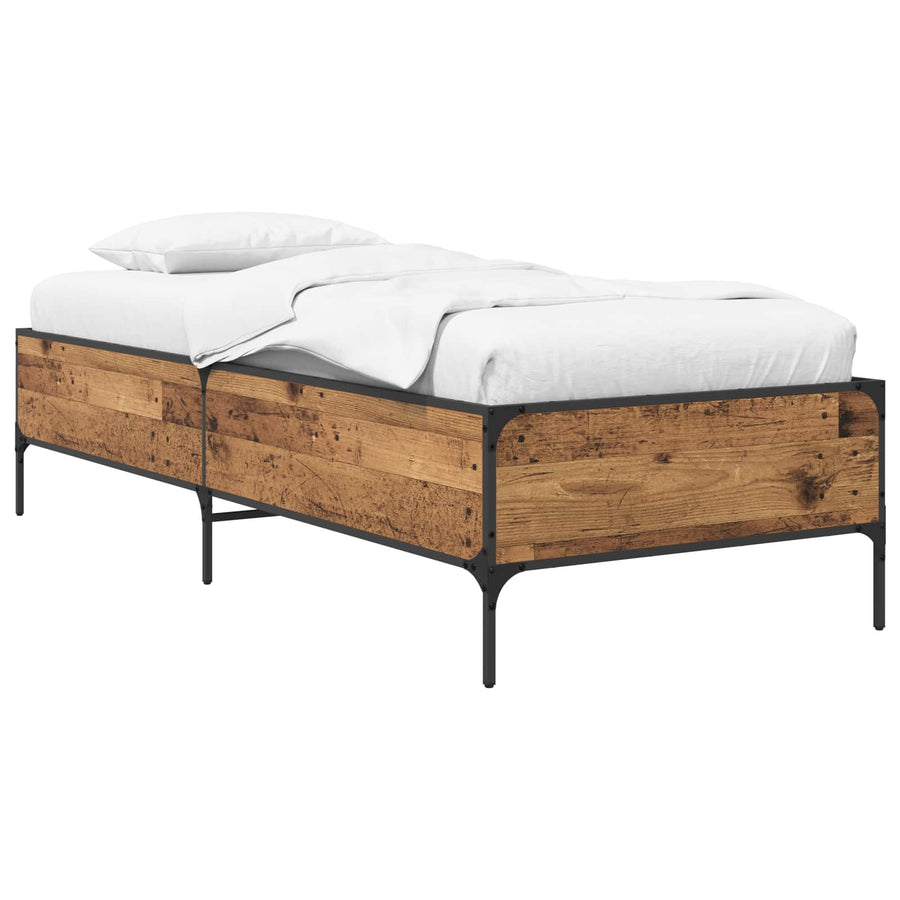 Bedframe Oud hout 80 x 200 cm Bewerkt hout