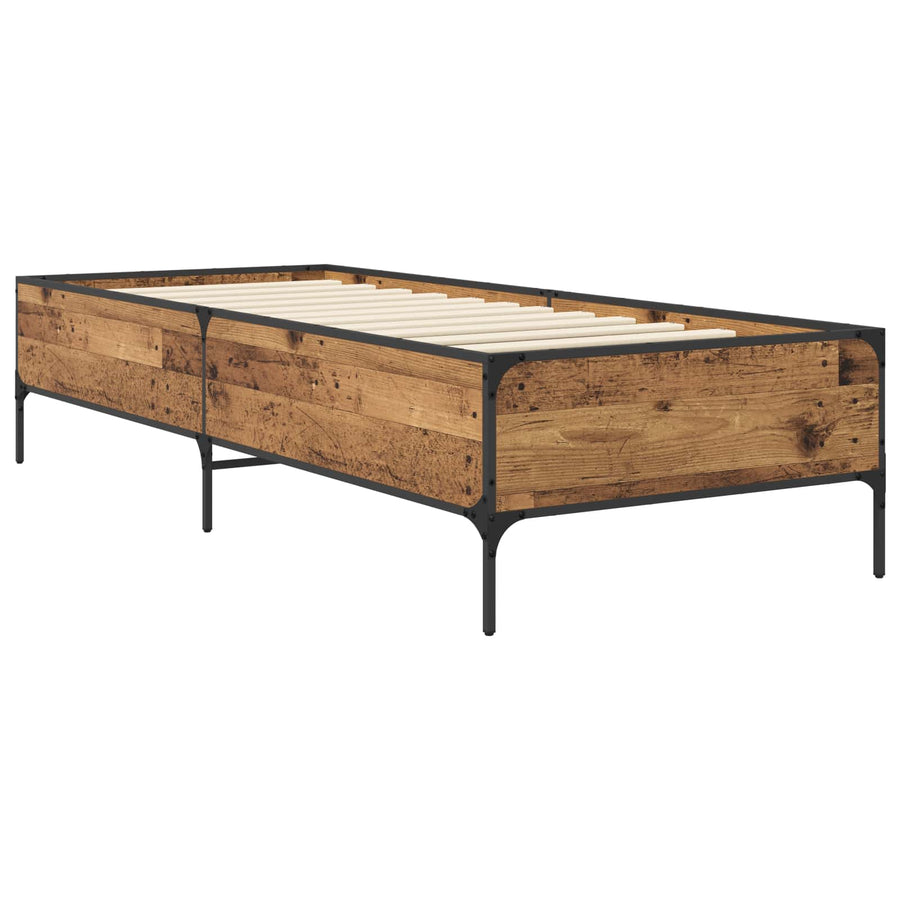 Bedframe Oud hout 80 x 200 cm Bewerkt hout