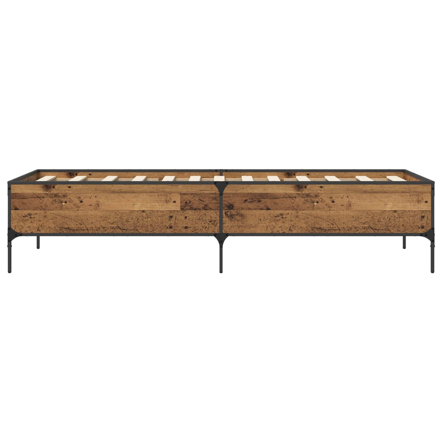Bedframe Oud hout 80 x 200 cm Bewerkt hout