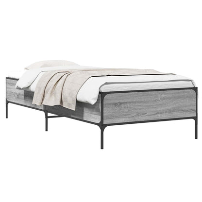 Bedframe Grijs Sonoma 80 x 200 cm Bewerkt hout