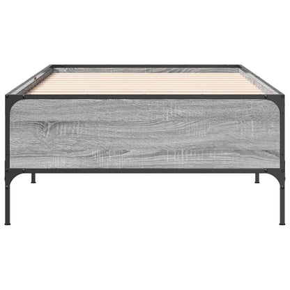Bedframe Grijs Sonoma 80 x 200 cm Bewerkt hout