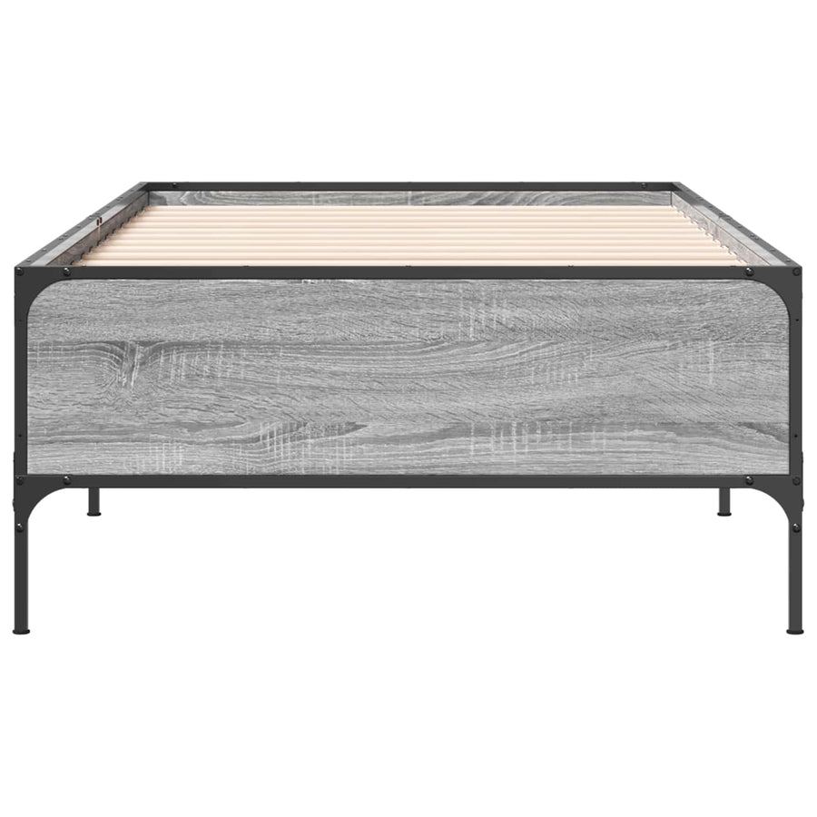 Bedframe Grijs Sonoma 80 x 200 cm Bewerkt hout