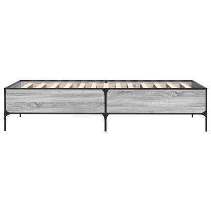 Bedframe Grijs Sonoma 80 x 200 cm Bewerkt hout