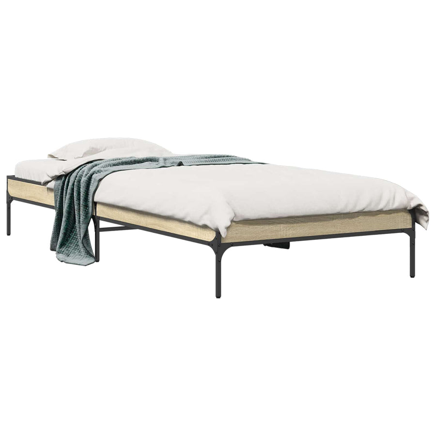 Bedframe Sonoma Eiken 80 x 200 cm Bewerkt hout