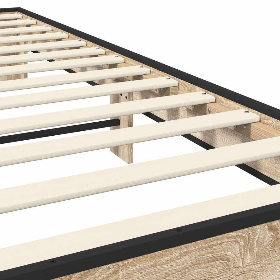 Bedframe Sonoma Eiken 80 x 200 cm Bewerkt hout