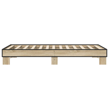 Bedframe Sonoma Eiken 80 x 200 cm Bewerkt hout