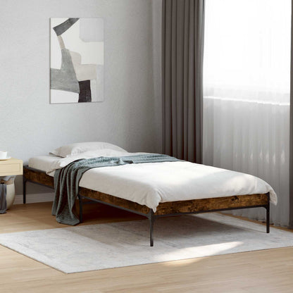 Bedframe Rook Eik 80 x 200 cm Bewerkt hout