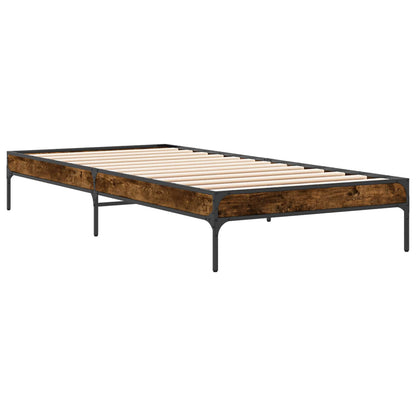 Bedframe Rook Eik 80 x 200 cm Bewerkt hout
