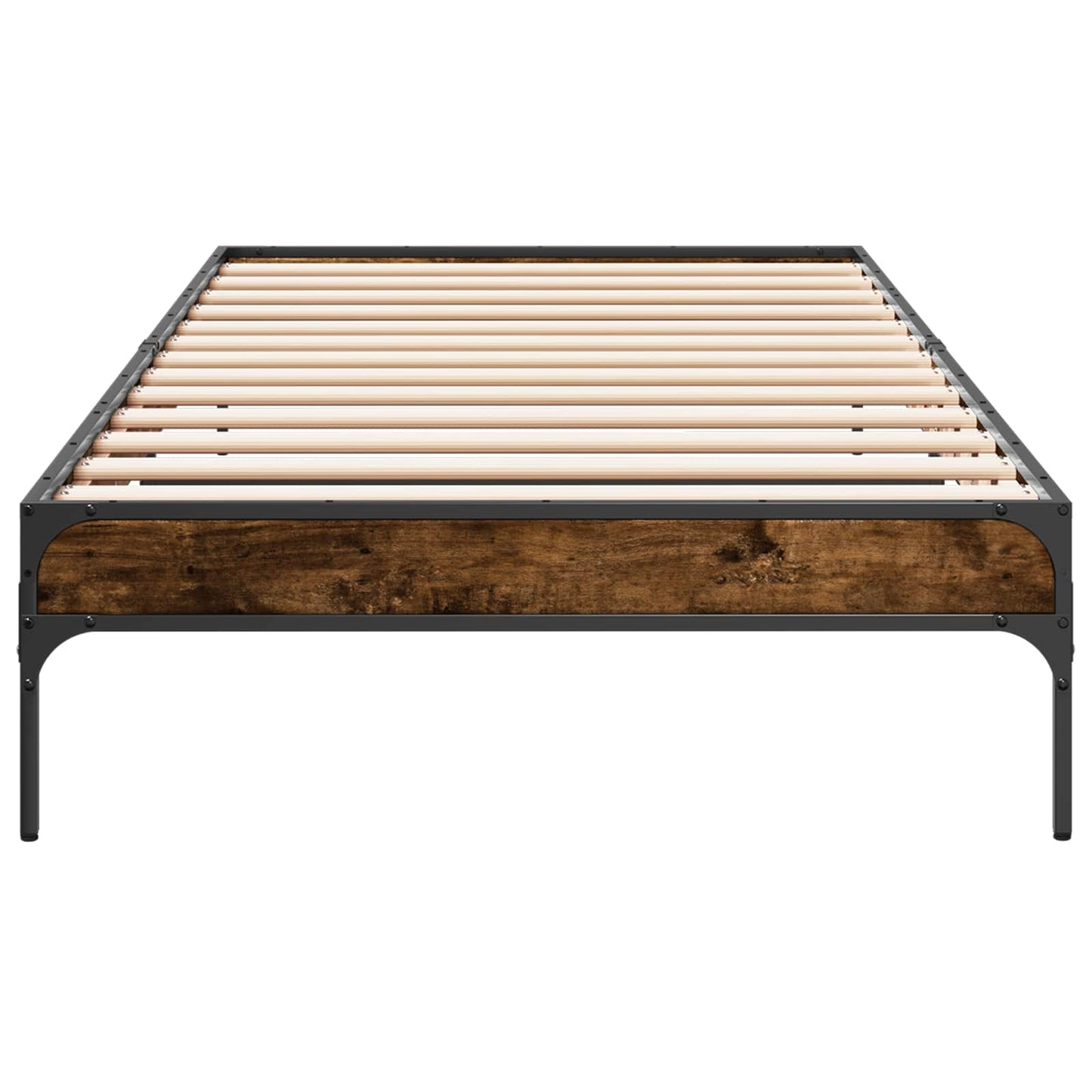 Bedframe Rook Eik 80 x 200 cm Bewerkt hout