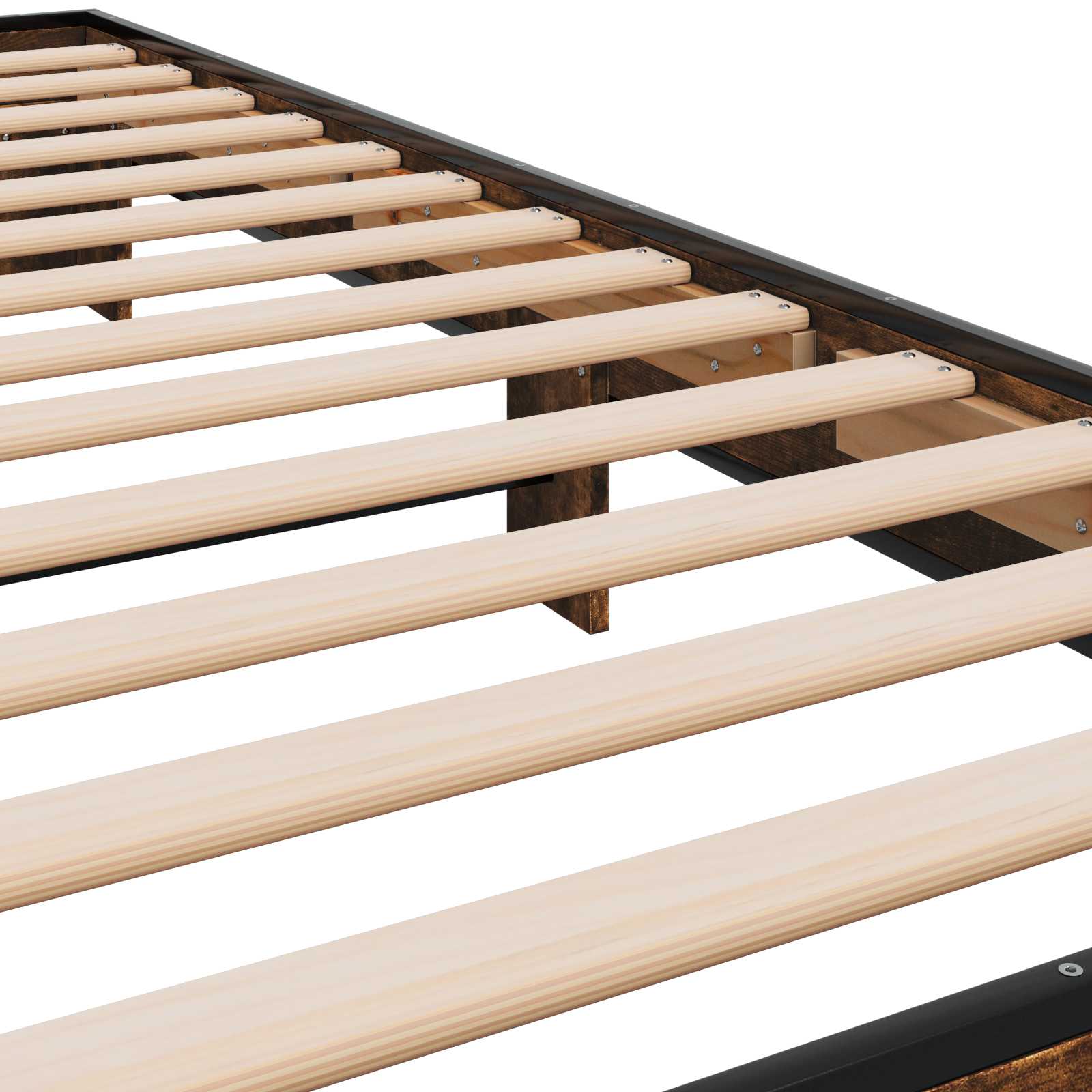 Bedframe Gerookt eiken 80 x 200 cm Bewerkt hout