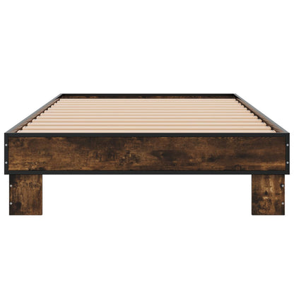 Bedframe Gerookt eiken 80 x 200 cm Bewerkt hout