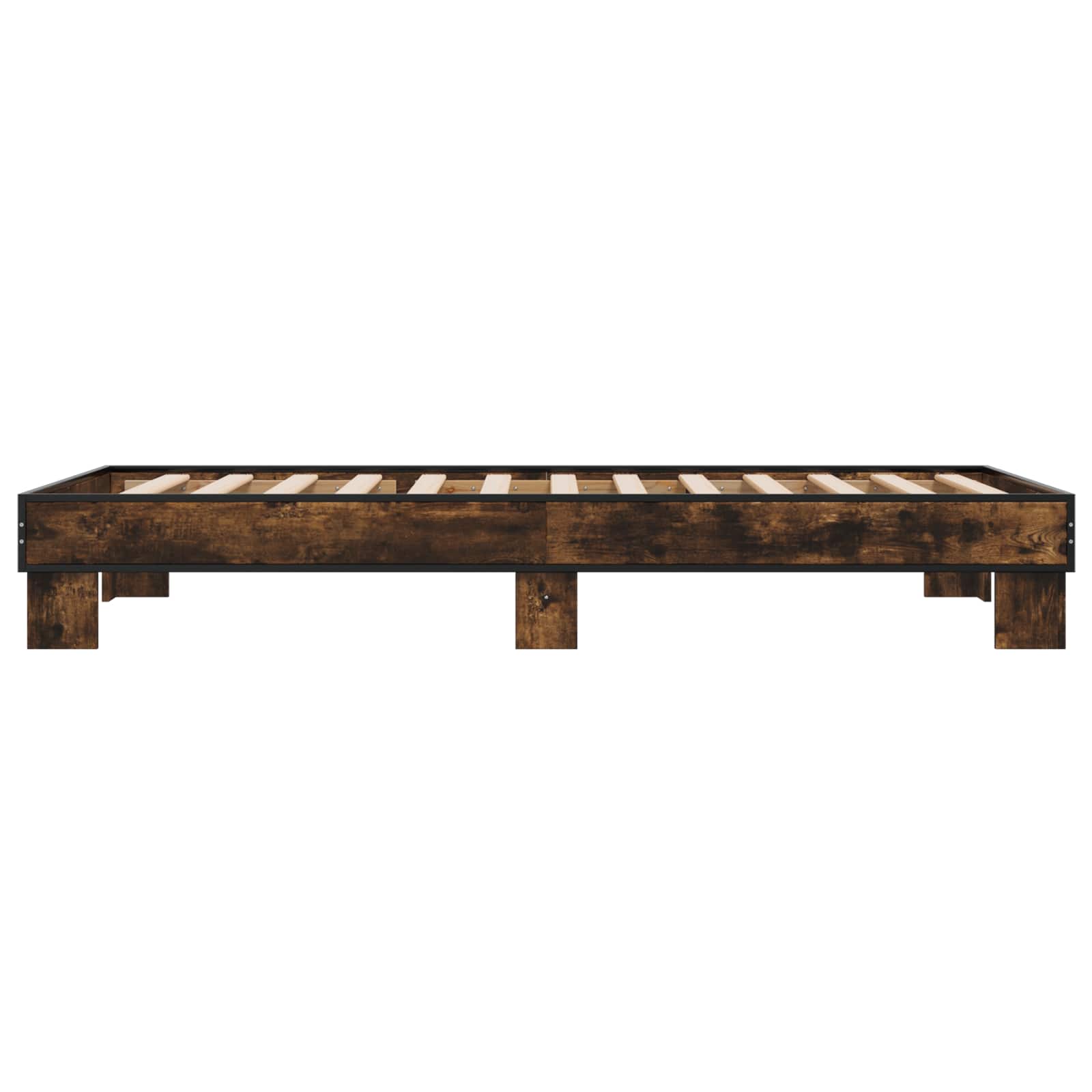 Bedframe Gerookt eiken 80 x 200 cm Bewerkt hout