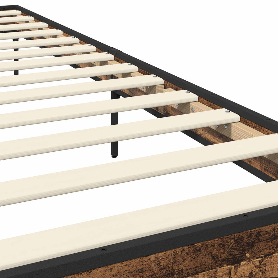 Bedframe Oud hout 80 x 200 cm Bewerkt hout