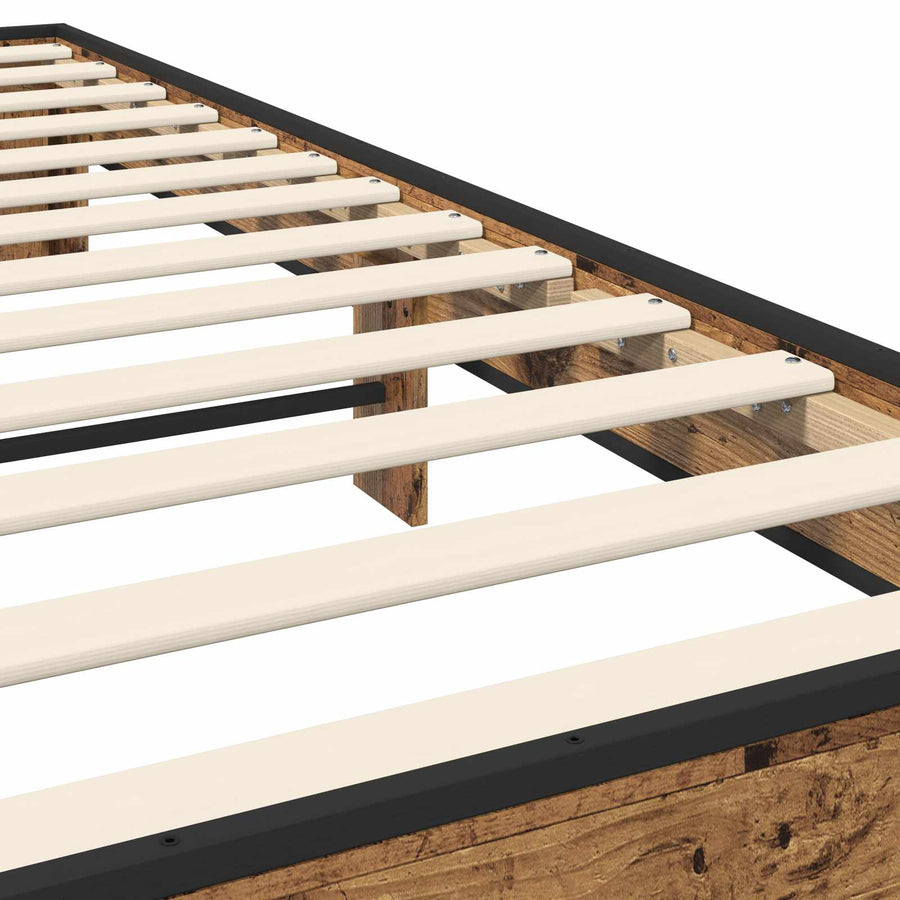 Bedframe Oud hout 80 x 200 cm Bewerkt hout