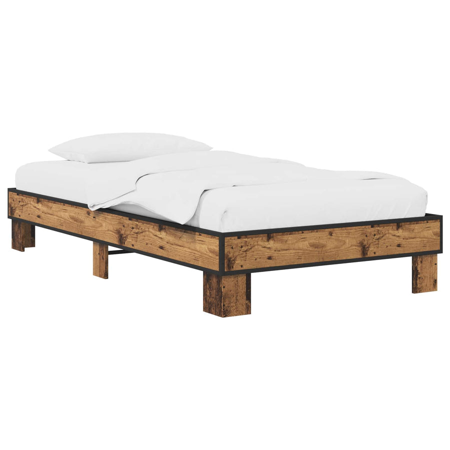 Bedframe Oud hout 80 x 200 cm Bewerkt hout