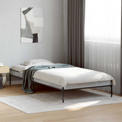 Bedframe Grijs Sonoma 80 x 200 cm Bewerkt hout