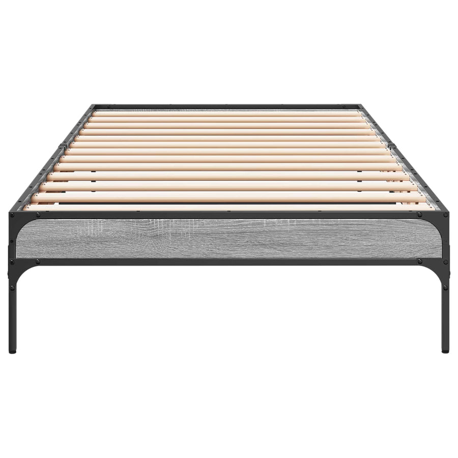 Bedframe Grijs Sonoma 80 x 200 cm Bewerkt hout