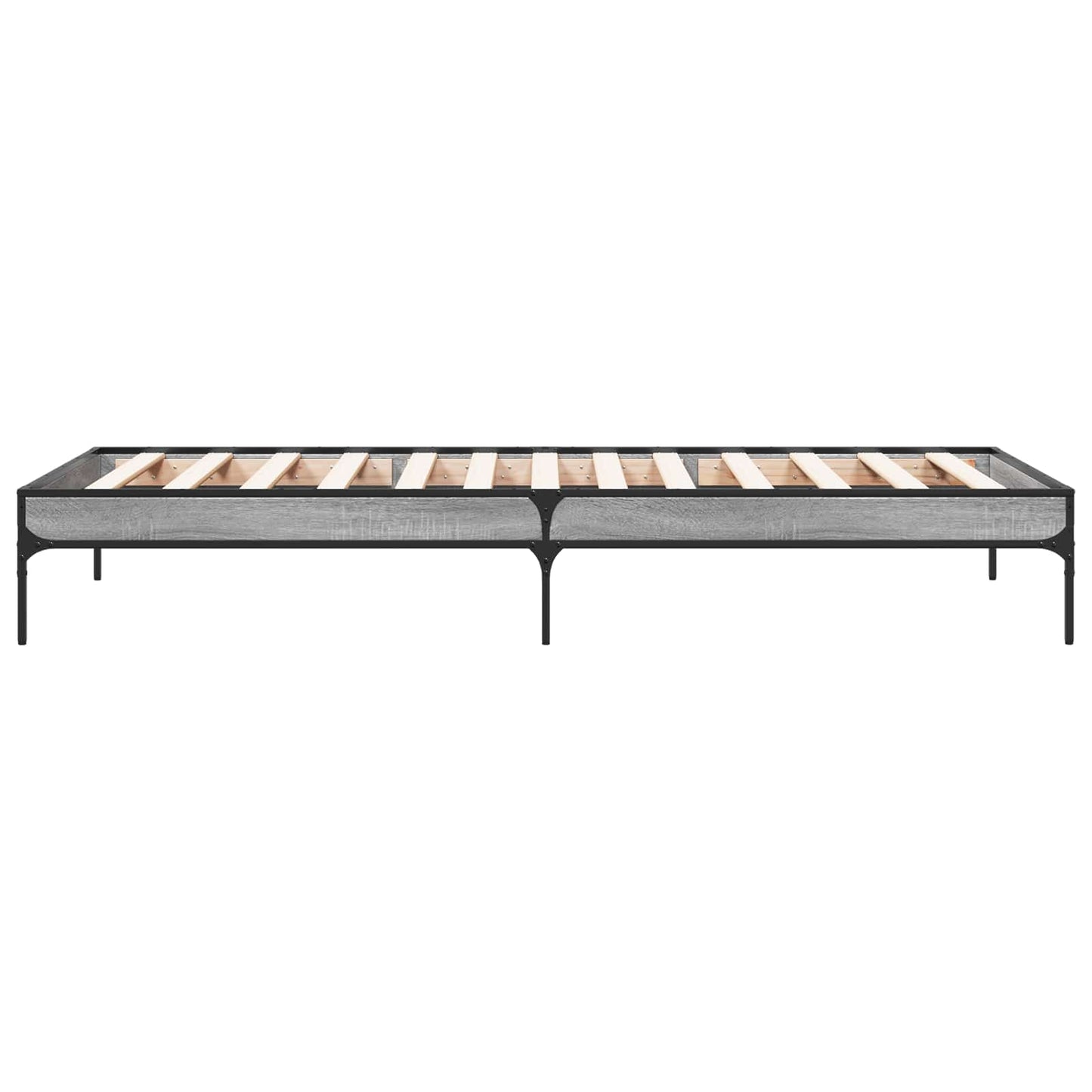 Bedframe Grijs Sonoma 80 x 200 cm Bewerkt hout