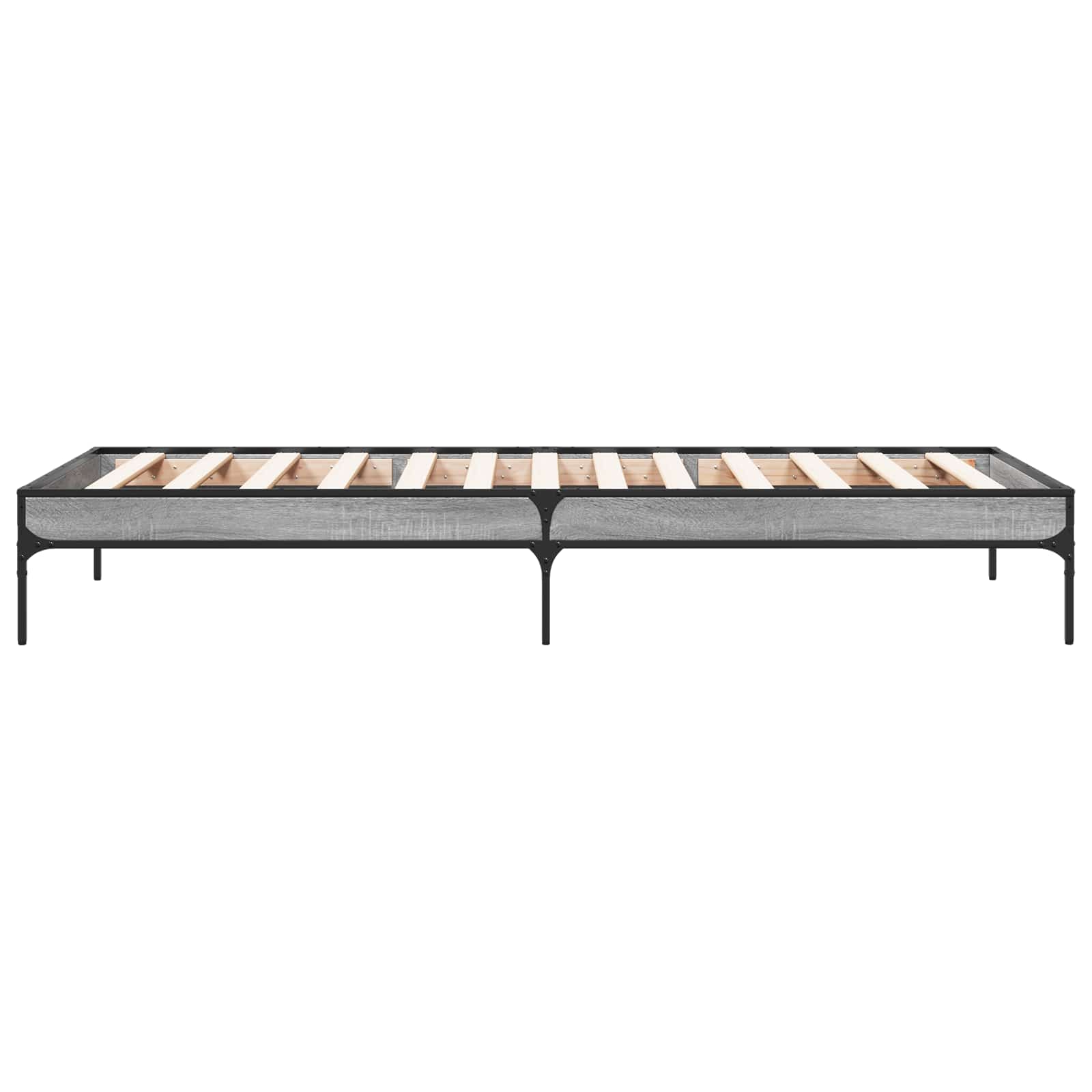 Bedframe Grijs Sonoma 80 x 200 cm Bewerkt hout
