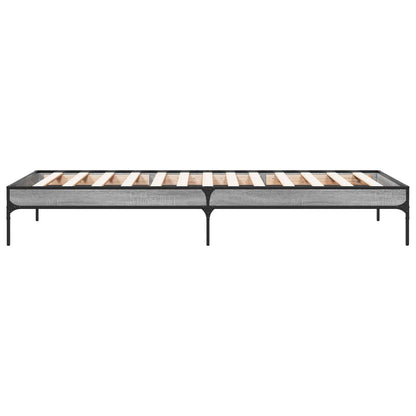 Bedframe Grijs Sonoma 80 x 200 cm Bewerkt hout