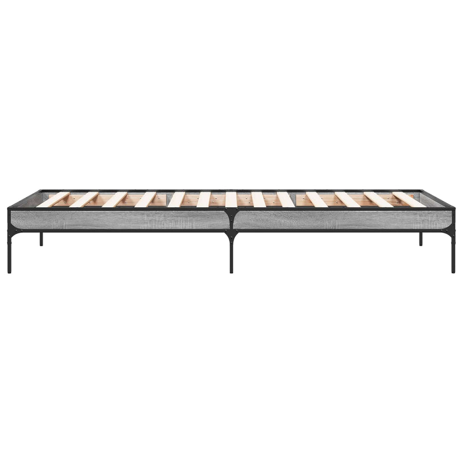 Bedframe Grijs Sonoma 80 x 200 cm Bewerkt hout