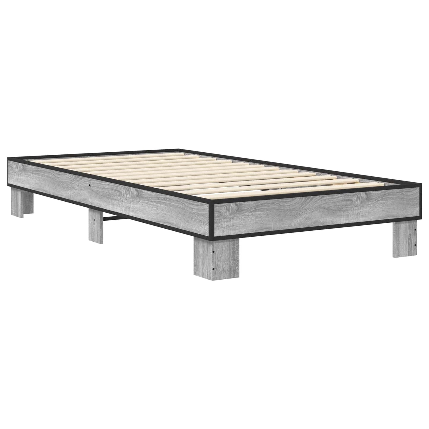 Bedframe Grijs Sonoma 80 x 200 cm Bewerkt hout
