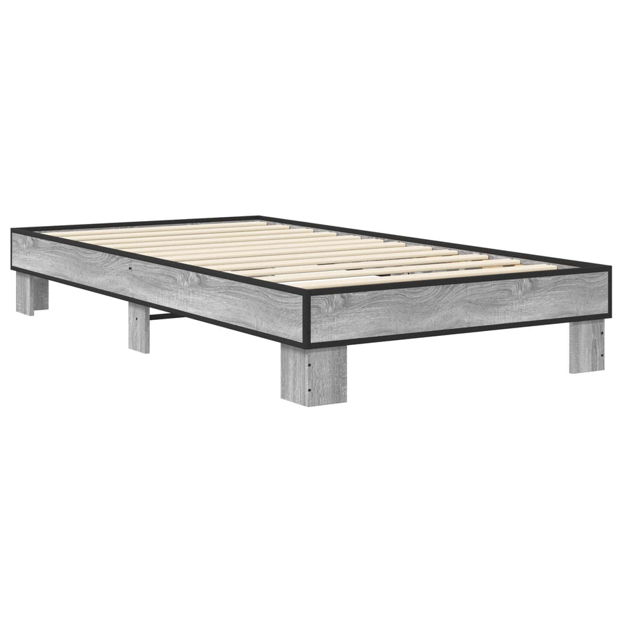 Bedframe Grijs Sonoma 80 x 200 cm Bewerkt hout