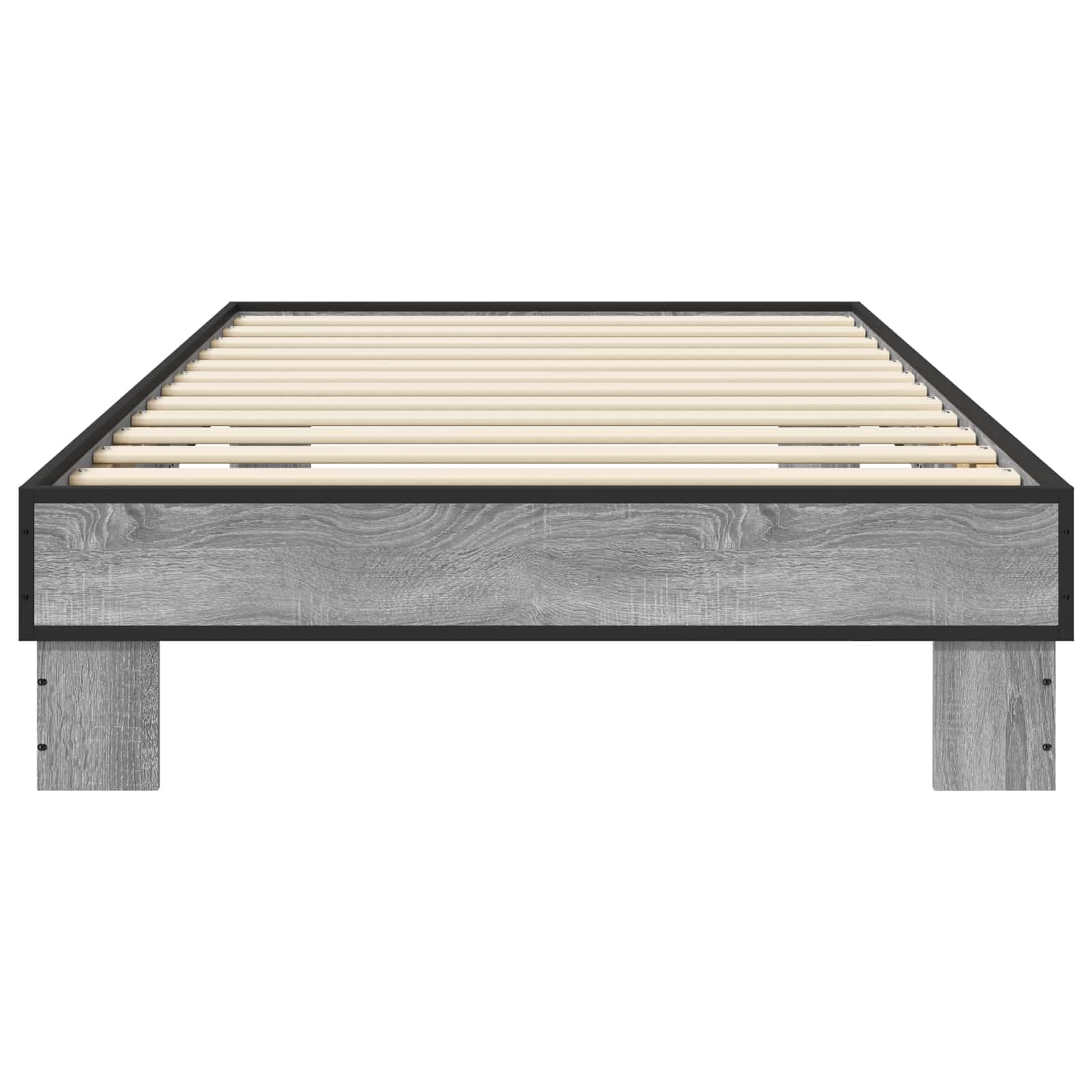 Bedframe Grijs Sonoma 80 x 200 cm Bewerkt hout