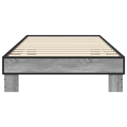Bedframe Grijs Sonoma 80 x 200 cm Bewerkt hout