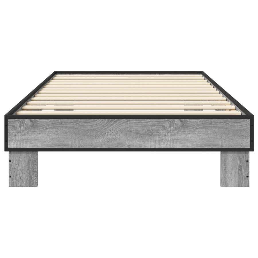 Bedframe Grijs Sonoma 80 x 200 cm Bewerkt hout
